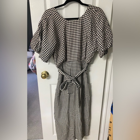 Zara houndstooth dress size large VGUC - Picture 2 of 3